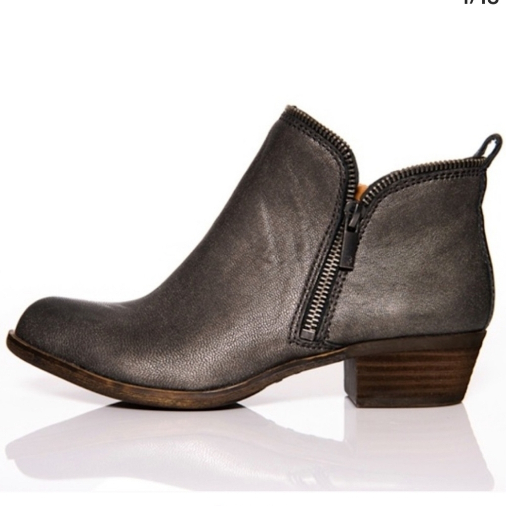 Lucky Brand Charcoal Ankle Booties